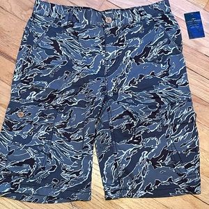 NEW Lucky brand boys cargo shorts grey black camo size 14- NWT